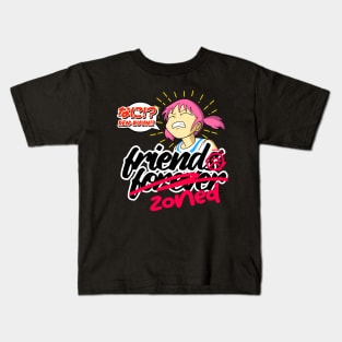 Valentine Anime Friends Forever Friendzoned Meme (dark version) Kids T-Shirt